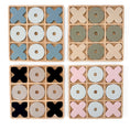 Load image into Gallery viewer, Silicone & Beechwood Tic Tac Toe