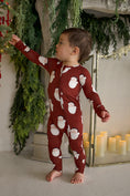 Load image into Gallery viewer, Bamboo Zip Pajamas | Vintage Santa