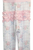 Load image into Gallery viewer, Max and Pippa - Gingham Floral Bow 2 Piece Bamboo Pajamas