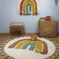 Load image into Gallery viewer, RAINBOW rainbow children's rug with tassels
