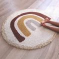 Load image into Gallery viewer, BOHEMIAN RAINBOW round children's rug with rainbow pattern