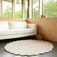 Load image into Gallery viewer, ALMA ECRU L hand crochet children's rug