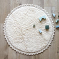 Load image into Gallery viewer, PERLA Ecru rug crochet finish