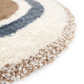 Load image into Gallery viewer, BOHEMIAN RAINBOW BLUE round children's rug with rainbow pattern