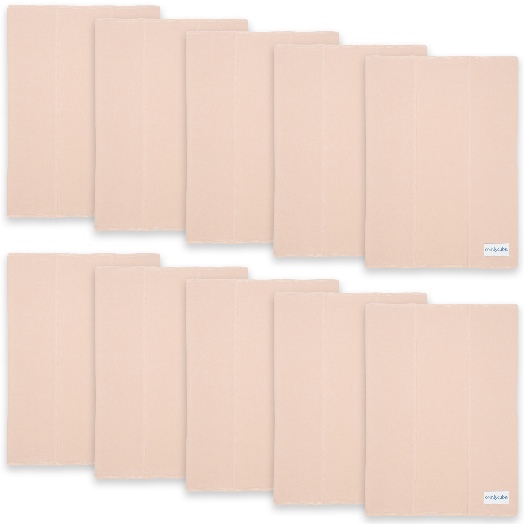 Cotton Burp Cloths  in Blush