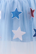 Load image into Gallery viewer, BLUE BOW STAR SEQUIN TULLE DRESS