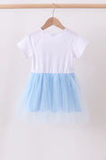 Load image into Gallery viewer, BLUE BOW STAR SEQUIN TULLE DRESS
