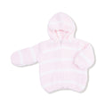 Load image into Gallery viewer, Chenille - Pretty Pink & Ivory Stripe Hooded Jacket