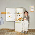 Load image into Gallery viewer, Tiny Land® Play Kitchen Accessories – Play Kitchen Fridge: Wooden Cabinet Refrigerator for Kids