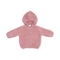 Load image into Gallery viewer, Chenille - Rose Hooded Jacket with Striped Texture