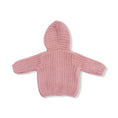 Load image into Gallery viewer, Chenille - Rose Hooded Jacket with Striped Texture