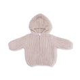 Load image into Gallery viewer, Chenille - Stone Hooded Jacket with Striped Texture