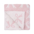 Load image into Gallery viewer, Chenille - Blush Bow Blanket