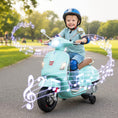 Load image into Gallery viewer, 12V Kids Electric Motorcycle Licensed VESPA with Music and Training Wheels