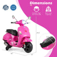 Load image into Gallery viewer, 12V Kids Electric Motorcycle Licensed VESPA with Music and Training Wheels
