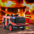 Load image into Gallery viewer, 12V Kids Ride on Fire Truck 2-Seater with Remote Control and Water Gun-Red
