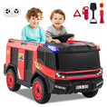 Load image into Gallery viewer, 12V Kids Ride on Fire Truck 2-Seater with Remote Control and Water Gun-Red