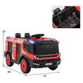 Load image into Gallery viewer, 12V Kids Ride on Fire Truck 2-Seater with Remote Control and Water Gun-Red