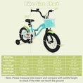 Load image into Gallery viewer, 12/14/16 Inch Kids Bike with Training Wheels and Basket Green Color