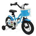 Load image into Gallery viewer, 12/14/16 Inch Kids Bike with Training Wheels and Basket Navy Color