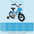 Load image into Gallery viewer, 12/14/16 Inch Kids Bike with Training Wheels and Basket Navy Color