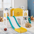 Load image into Gallery viewer, All-in-1 Toddler Slide Playset Playground with Tunnel and Ladder and Basketball