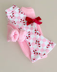Load image into Gallery viewer, Checkered Candy Cane Flare Pants | Pink