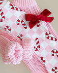 Load image into Gallery viewer, Checkered Candy Cane Flare Pants | Pink