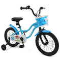 Load image into Gallery viewer, 12/14/16 Inch Kids Bike with Training Wheels and Basket Navy Color