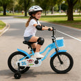 Load image into Gallery viewer, 12/14/16 Inch Kids Bike with Training Wheels and Basket Navy Color