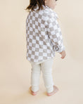 Load image into Gallery viewer, Cotton Shacket | Smiley Checkered Latte