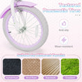 Load image into Gallery viewer, 18-Inch Kids Bike Adjustable with Basket and Streamers Purple - Princess of the Sea Theme