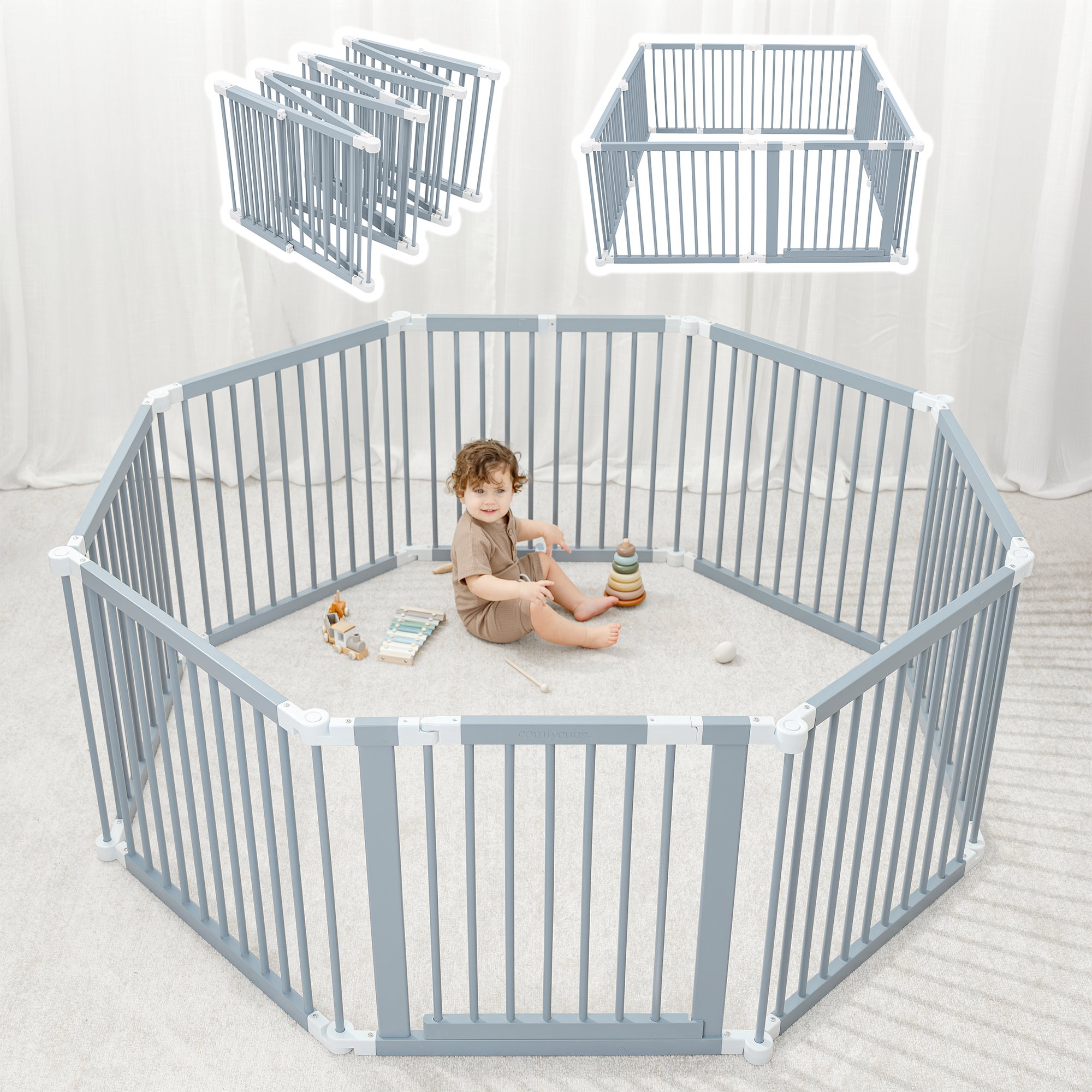 Playpen for Toddler and Babies in Pacific Blue