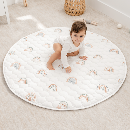 Play Mat with Non-Slip Bottom in Rainbow