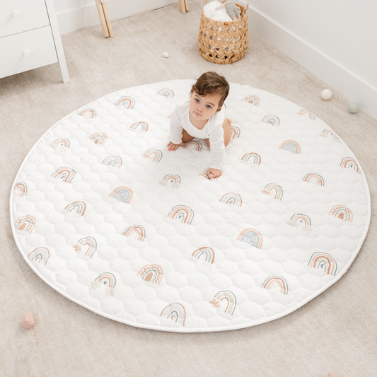 Play Mat with Non-Slip Bottom in Rainbow
