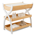Load image into Gallery viewer, Baby Changing Table by Comfy Cubs - Natural Wood With White Legs