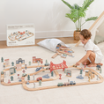 Load image into Gallery viewer, 100-Piece Wooden Train Set for Toddlers Ages 1+