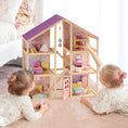 Load image into Gallery viewer, Tiny Land® Sweetwood Unicorn Dollhouse & Wooden Dollhouse Dolls