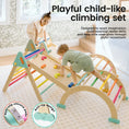 Load image into Gallery viewer, Tiny Land® 7-in-1 Rainbow Pikler Triangle Set