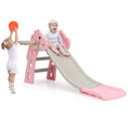 Load image into Gallery viewer, 3-in-1 Kids Slide Baby Play Climber Slide Set with Basketball Hoop