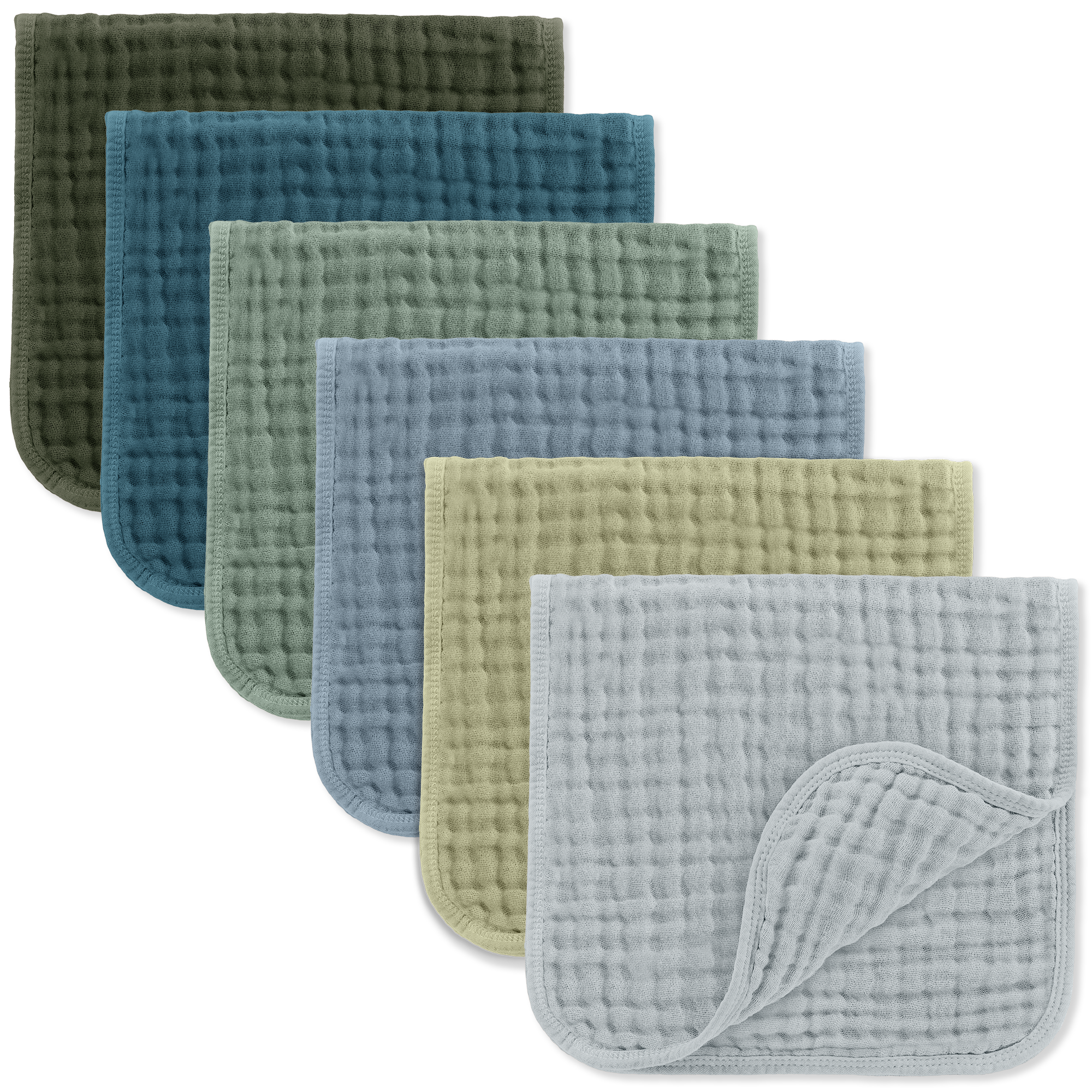 Muslin Burp Cloths in Multi Boy
