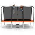 Load image into Gallery viewer, 8 x 14 Feet Rectangular Recreational Trampoline with Safety Enclosure Net and Ladder