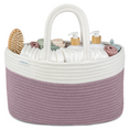 Load image into Gallery viewer, Rope Diaper Caddy in Mauve