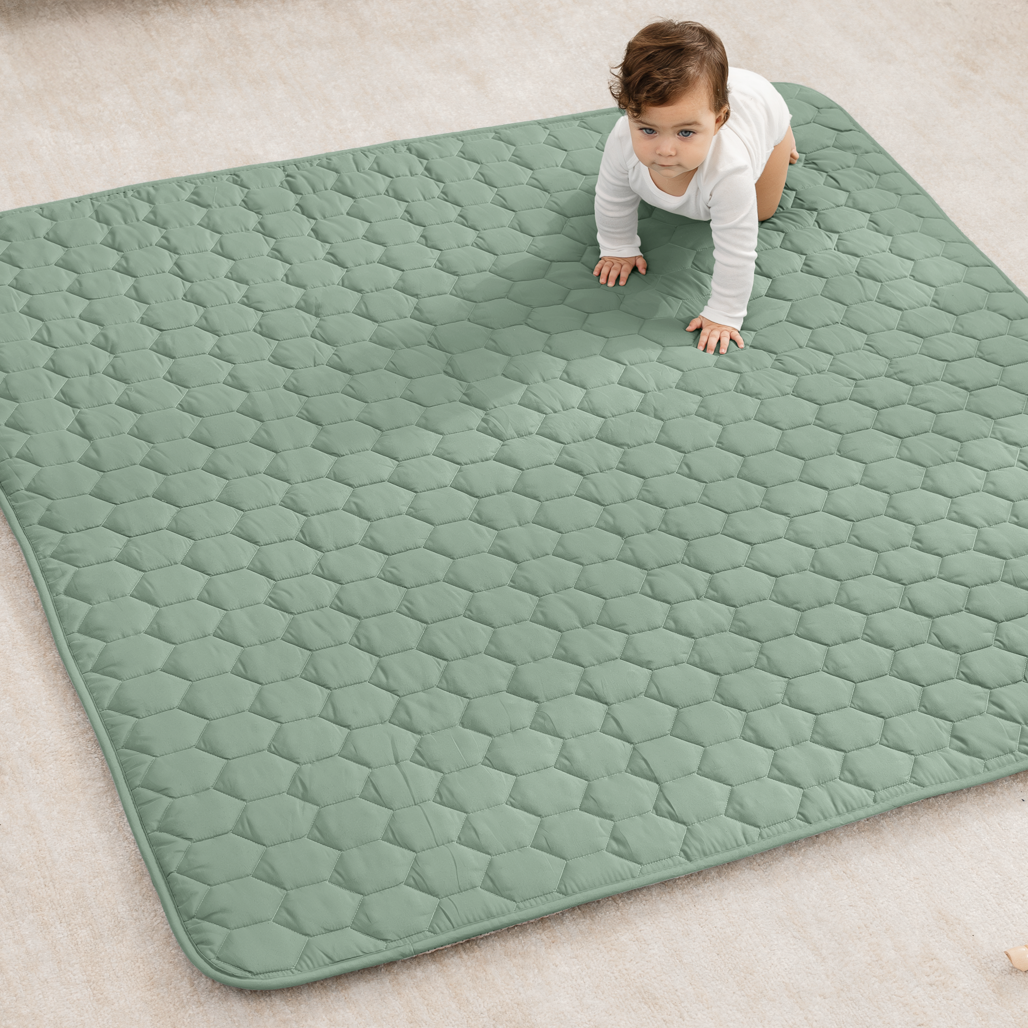 Play Mat with Non-Slip Bottom in Fern