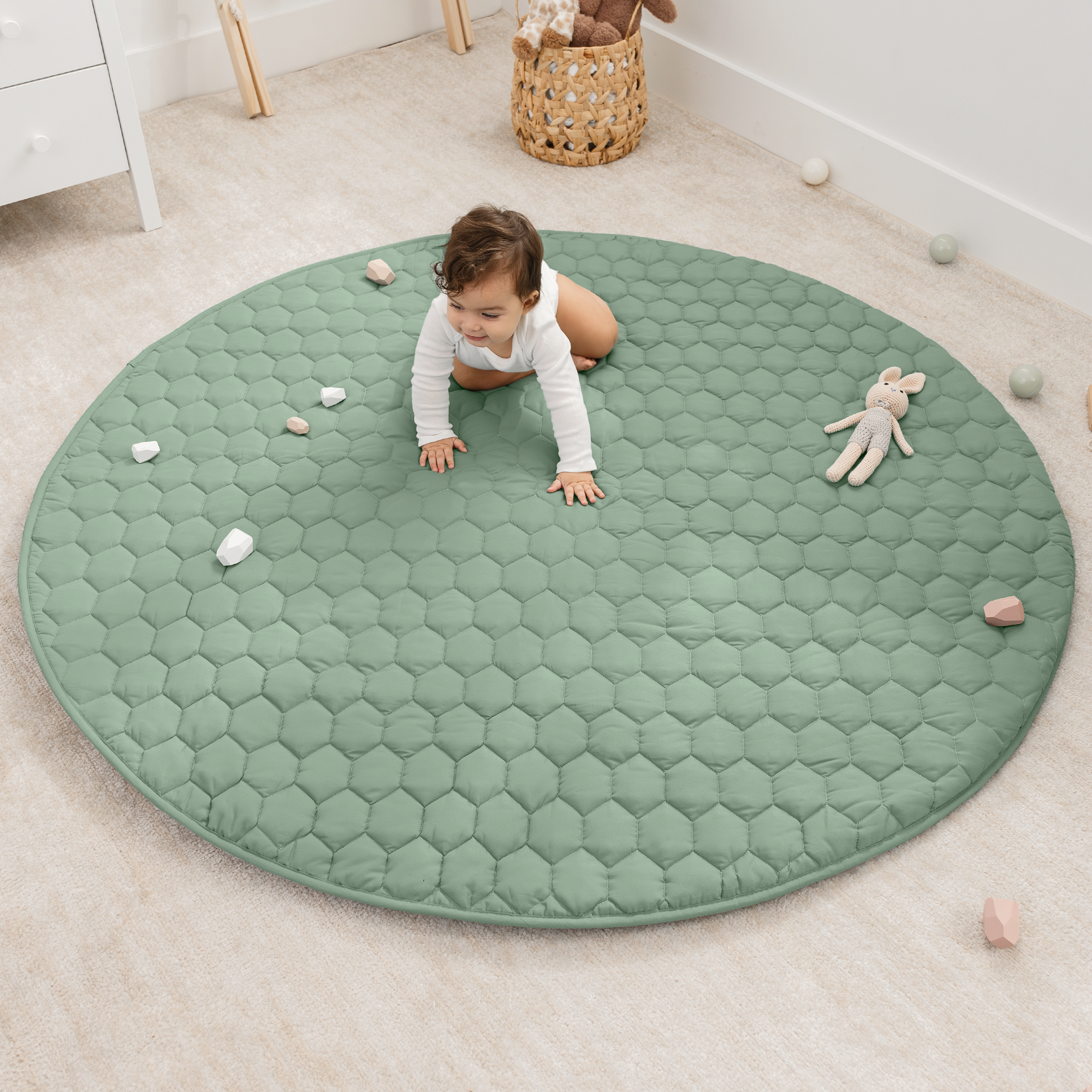 Play Mat with Non-Slip Bottom in Fern
