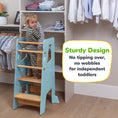 Load image into Gallery viewer, Adjustable Toddler Kitchen Tower with Safety Bars