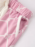 Load image into Gallery viewer, Mommy & me Autumn Check Bow Girls Lapel Pajamas