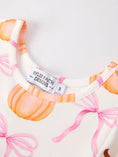 Load image into Gallery viewer, Fall Halloween & Thanksgiving Pumpkin Bow Print Long Sleeve Dress