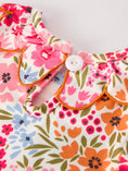 Load image into Gallery viewer, Fall Halloween & Thanksgiving Pumpkin Bow Smock Embroidered Floral Baby Girl Romper