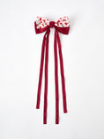 Load image into Gallery viewer, Cherry Bow Ribbon 4.5 Inch Hairpin